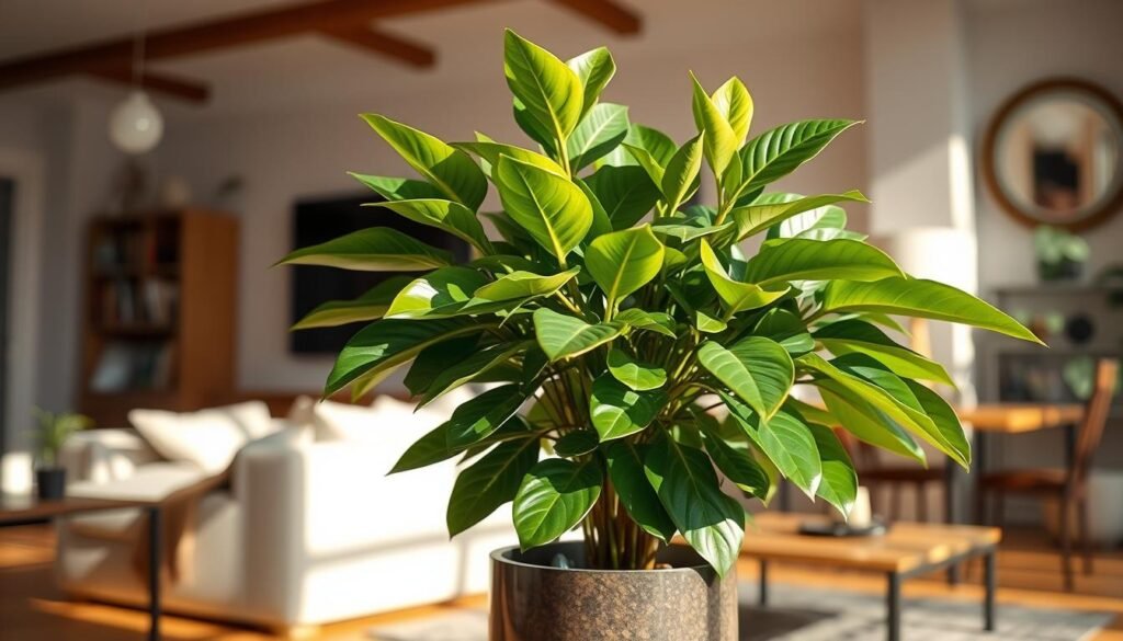 Ficus saludable y bien desarrollado en un interior luminoso Ficus saludable y bien desarrollado en un interior luminoso