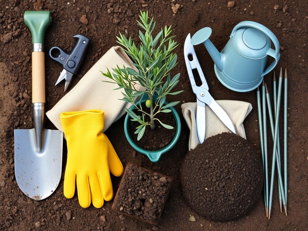 Herramientas y materiales necesarios para cómo plantar un olivo paso a paso Herramientas y materiales necesarios para cómo plantar un olivo paso a paso