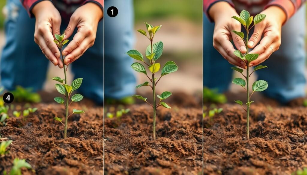 Proceso de plantación de un manzano joven paso a paso Proceso de plantación de un manzano joven paso a paso