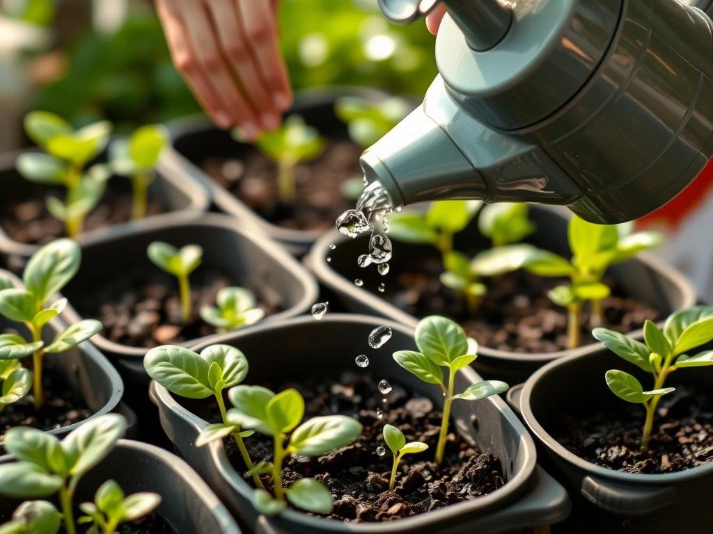 Riego adecuado de plantas de espinaca en macetas Riego adecuado de plantas de espinaca en macetas